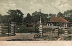 Main Entrance, Fairlawn Park Postcard