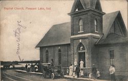 Baptist Church Pleasant Lake, IN Postcard Postcard Postcard