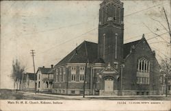 Main Street ME Church Postcard