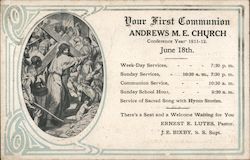 Your First Communion, Andrews M.E. Church Postcard