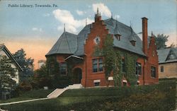 Public Library Towanda, PA Postcard Postcard Postcard