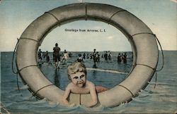 Greetings From Averne Postcard