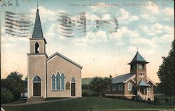 Catholic and Methodist Churches Postcard