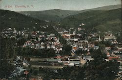 Bird's Eye View of Town Ellenville, NY Postcard Postcard Postcard