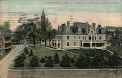 D.B. Wesson's House and South Church Springfield, MA Postcard Postcard Postcard