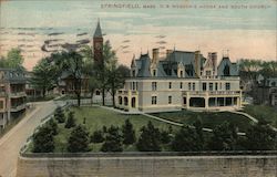 D.B. Wesson's House and South Church Postcard