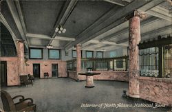 Interior of North Adams National Bank Postcard