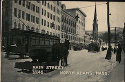 Main Street North Adams, MA Postcard Postcard Postcard