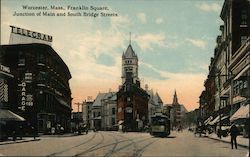 Franklin Square, Junction of Main and South Bridge Streets Postcard