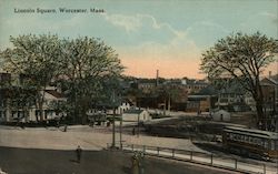 Lincoln Square Worcester, MA Postcard Postcard Postcard