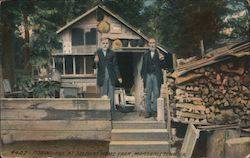 Fishing Hut at Soldiers' Home Park Marshalltown, IA Postcard Postcard Postcard