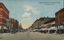 Main Street from Pleasant Street Concord, NH Postcard Postcard 