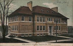 High School Building Postcard