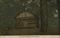 First School in Ft. Wayne County. Postcard