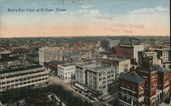 Bird's Eye View of El Paso, Texas Postcard