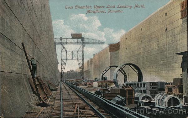 East Chamber, Upper Lock Looking North Miraflores Panama