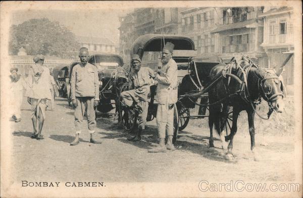 Cabmen and Vehicles Bombay India
