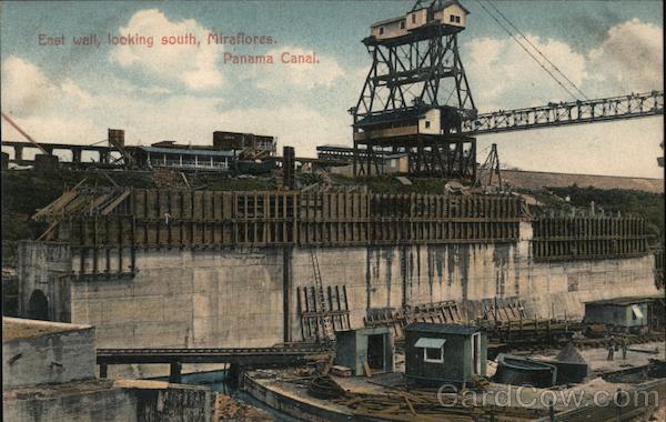 East wall looking south, Miraflores Panama Canal