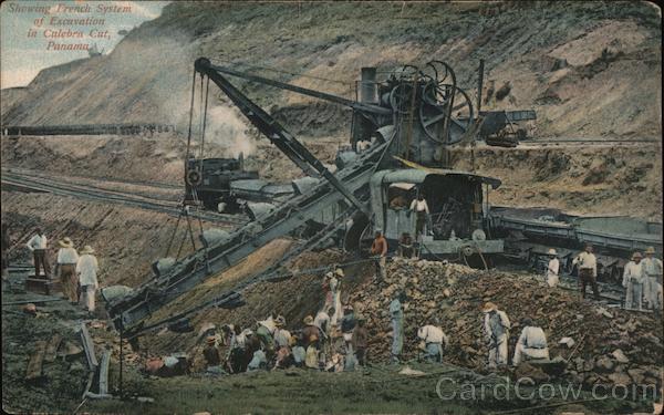 Showing French System of Excavation Calebra Cut Panama