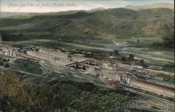 Birds-Eye-View of Pedro Miguel Locks Panama