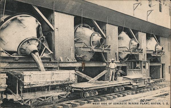 West Side of concrete mixing plant, Gatun Panama