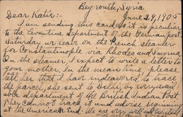 Handwritten correspondence on German postcard Germany