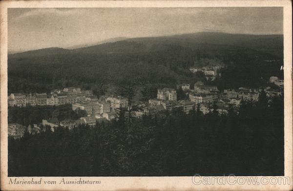 Marienbad vom Aussichtsturm Mariánské Lázně Czech Republic