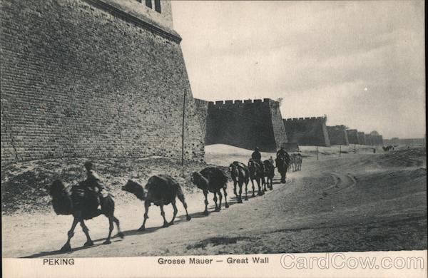 Grosse Mauer - Great Wall, Camels Peking China