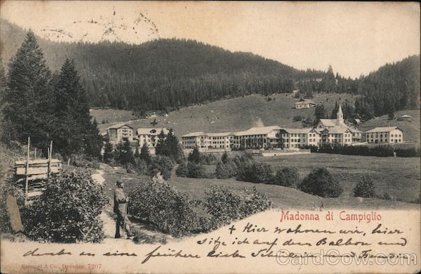 Ski Resort and Village of Madonna of Campiglio Pinzolo Italy