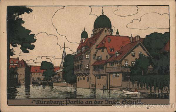 View of Schütt Island Nurnberg Germany