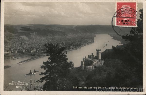 Oberlahnstein - Castle Stolzenfels above the Rhine Valley Germany