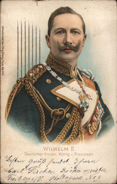 Wilhem II, German Kaiser, King of Prussia Germany