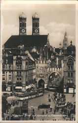 Munchen, Blick auf Karlstar u.Frauenturme Munich, Germany Postcard Postcard Postcard