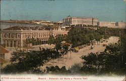 Madrid - Estacion del Norte y Palacio Real Spain Postcard Postcard Postcard