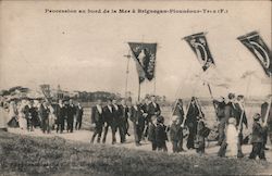 Procession by the Sea in Plounéour-Trez Postcard