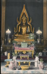 The Buddha- Marble Temple Bangkok, Thailand Southeast Asia Postcard Postcard Postcard