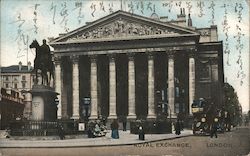 View of Royal Exchange - Mailed to Japan Postcard