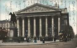 View of Royal Exchange - Mailed to Japan London, England Postcard Postcard Postcard