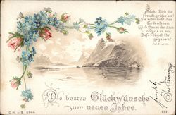 German: The best wishes for New Years Postcard