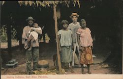 Native Indians, San Blas Panama Postcard