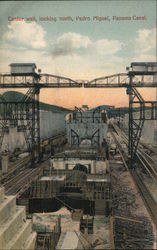 Center wall, looking north, pedro miguel, panama canal Postcard