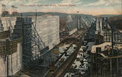Gatun, Upper Flight East Locks Panama Canal, Panama Postcard Postcard Postcard