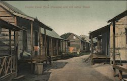 Empire Canal Zone and Old Native Street Postcard
