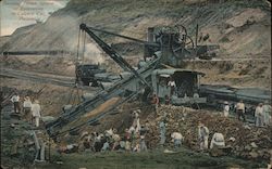 Showing French System of Excavation Postcard