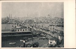 Galata Bridge Istanbul, Turkey Greece, Turkey, Balkan States Postcard Postcard Postcard