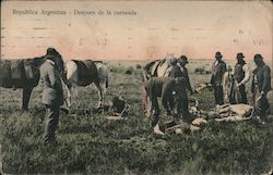 Republica Argentina - Despues de la carneada Postcard