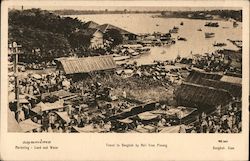 Marketing - Land and Water Bangkok, Thailand Southeast Asia Postcard Postcard Postcard