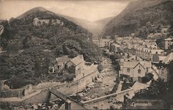 Panoramic View of Town Lynmouth, England Postcard Postcard Postcard