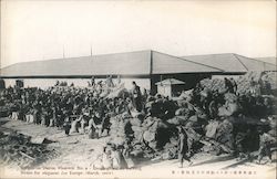 Scenes on Dairen Wharves Postcard