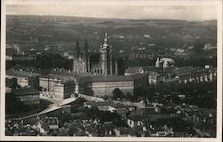 The castle seen from the outlooking tower Postcard